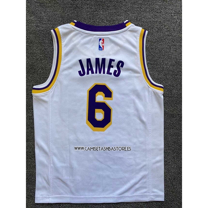 LeBron James NO 6 Camiseta Nino Los Angeles Lakers Association 2022-23 Blanco